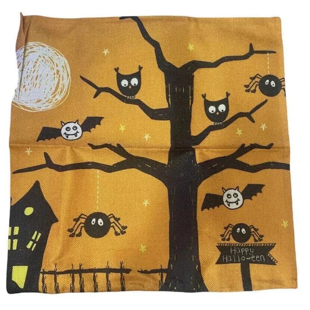 Set of 4 Halloween Throw Pillow Case 18